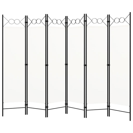 6-tlg. Raumteiler Weiß 240x180 cm