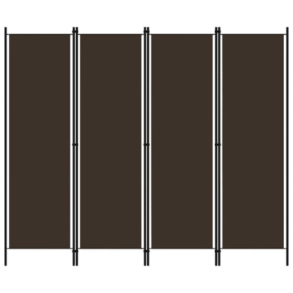 4-tlg. Raumteiler Braun 200x180 cm