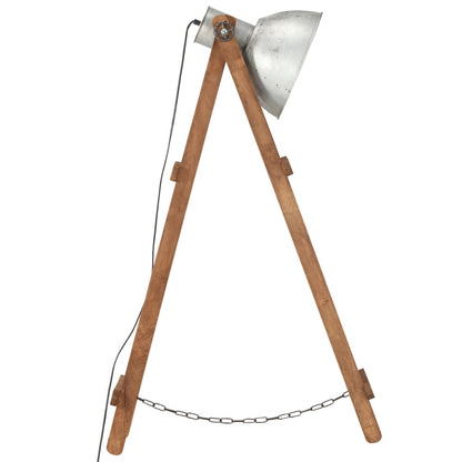 Stehlampe Silbern E27 Mango Massivholz