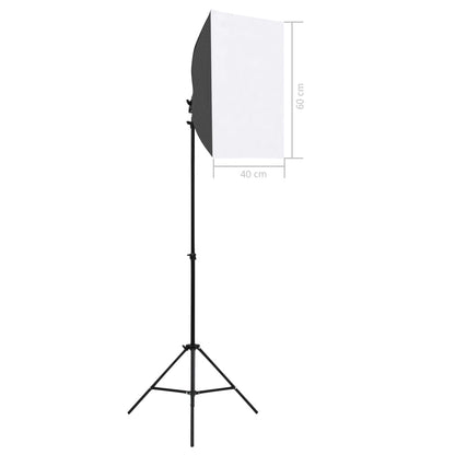 Fotostudio-Set mit Softboxen und Hintergrundsystem