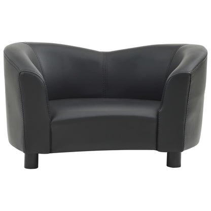 Hundesofa Schwarz 67x41x39 cm Kunstleder