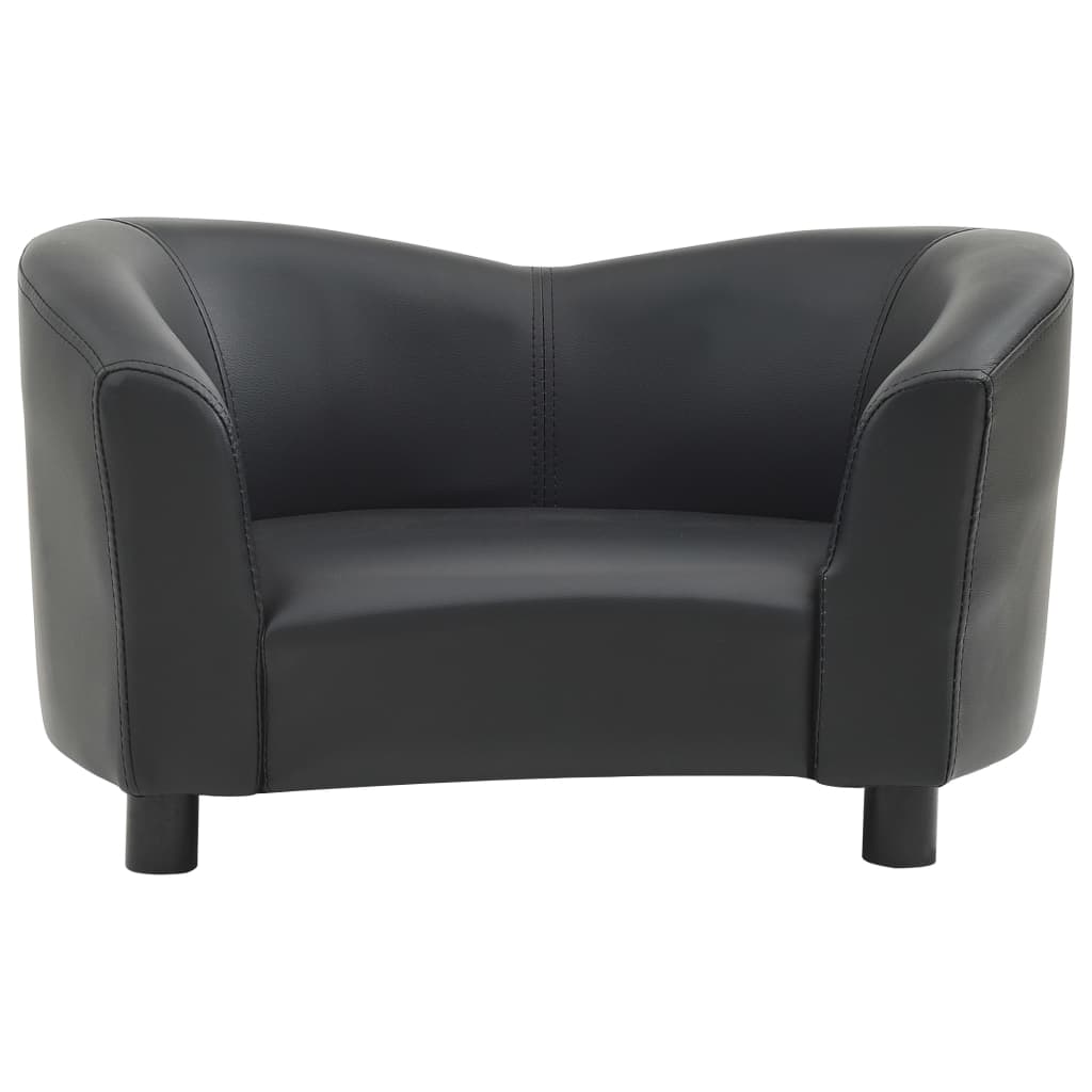 Hundesofa Schwarz 67x41x39 cm Kunstleder