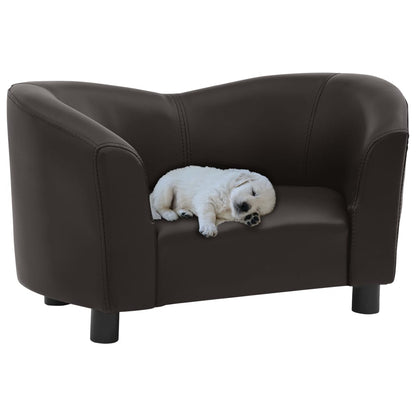 Hundesofa Braun 67x41x39 cm Kunstleder