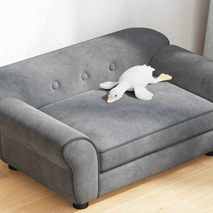 Hundesofa Grau 72x45x30 cm Plüsch