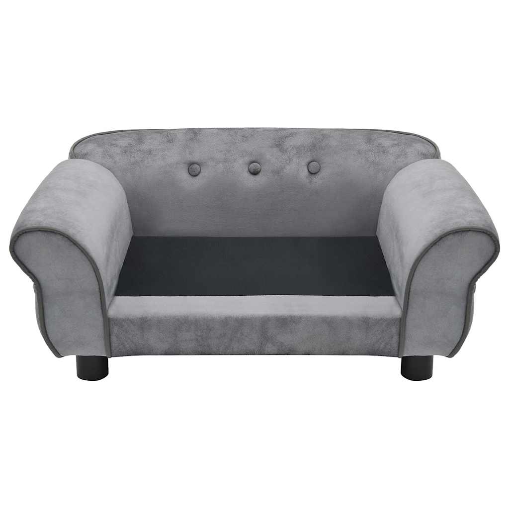 Hundesofa Grau 72x45x30 cm Plüsch