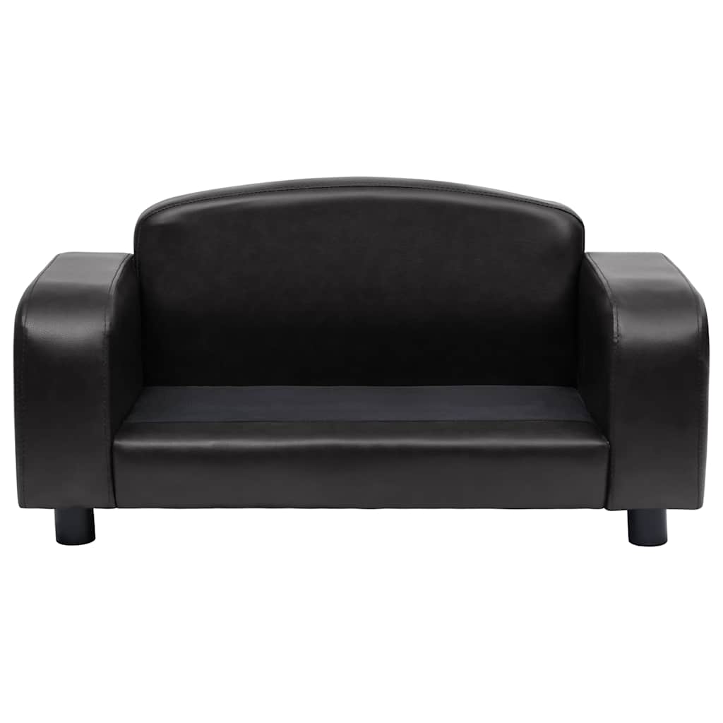 Hundesofa Schwarz 80x50x40 cm Kunstleder