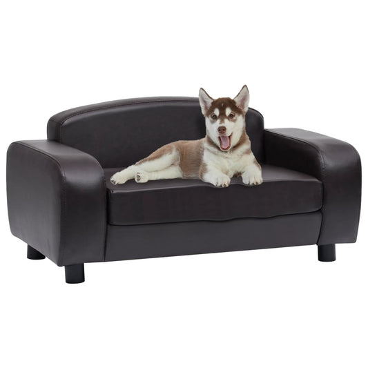 Hundesofa Braun 80x50x40 cm Kunstleder