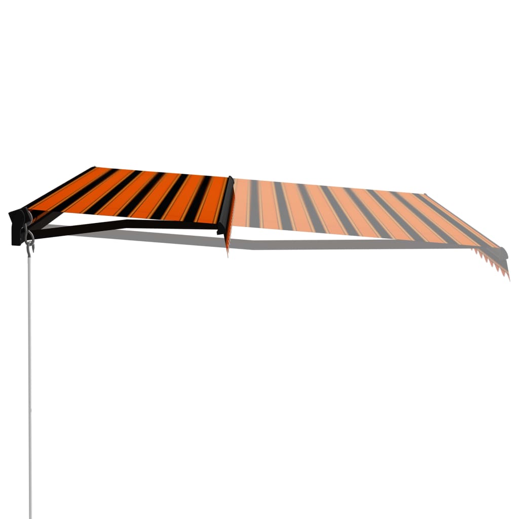 Einziehbare Markise Handbetrieben 450 x 300 cm Orange und Braun