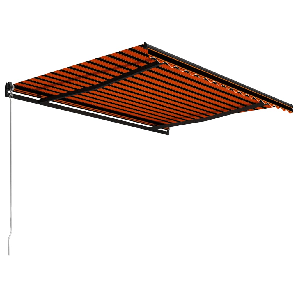 Einziehbare Markise Handbetrieben 450 x 300 cm Orange und Braun