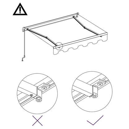 Einziehbare Markise Handbetrieben 450 x 300 cm Orange und Braun