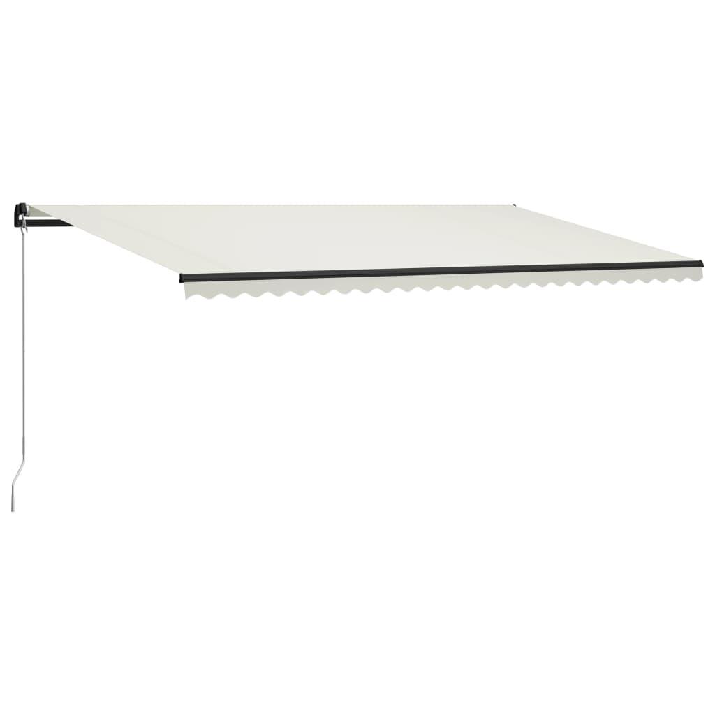 Markise Manuell Einziehbar mit LED 600x300 cm Creme