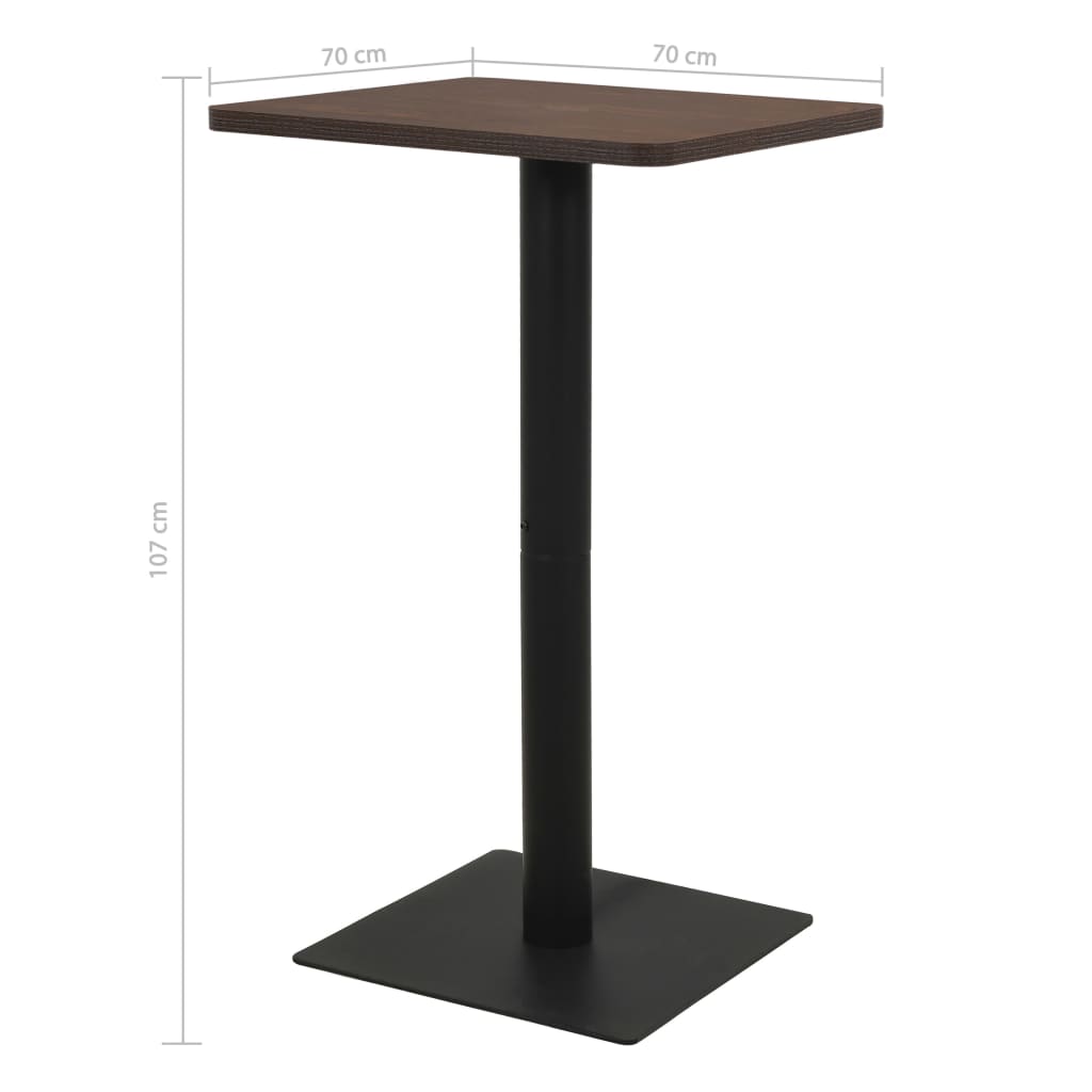 Bistrotisch Dunkle Esche 70x70x107 cm