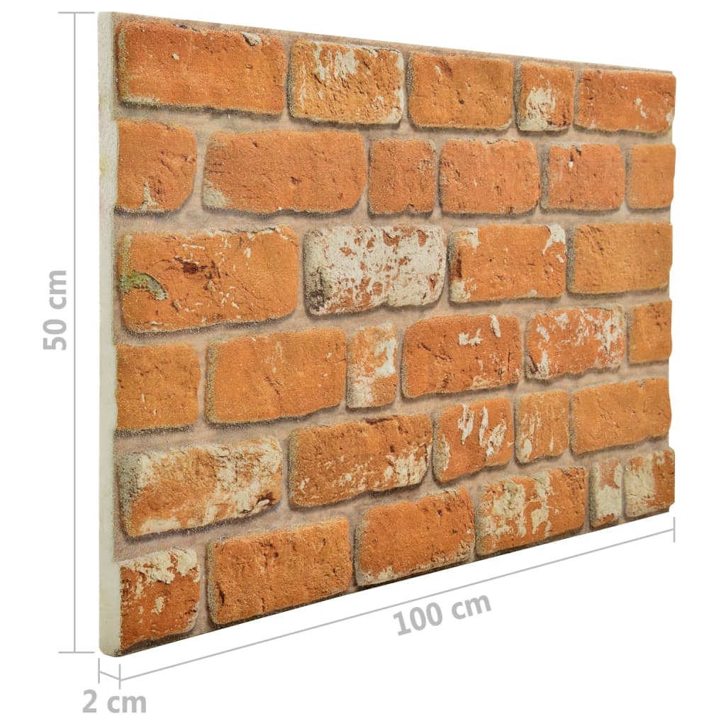 3D-Wandverkleidungen 11 Stk. Hellbraun Steinoptik EPS