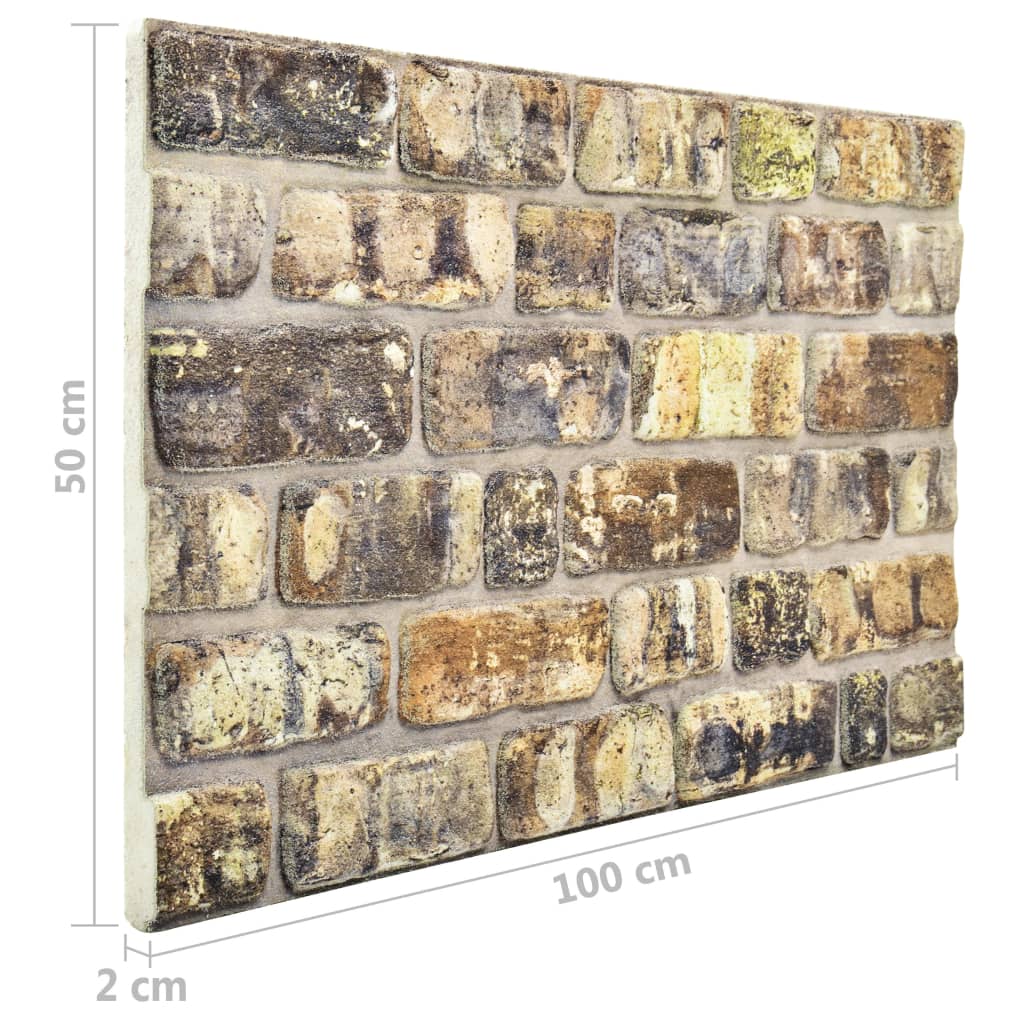 3D-Wandverkleidungen 11 Stk. Mehrfarbig Steinoptik EPS