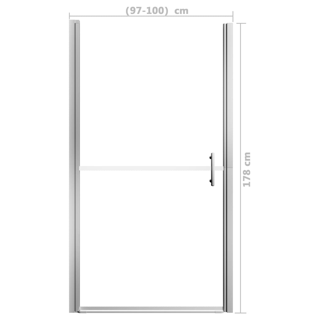 Duschtür Hartglas 100x178 cm