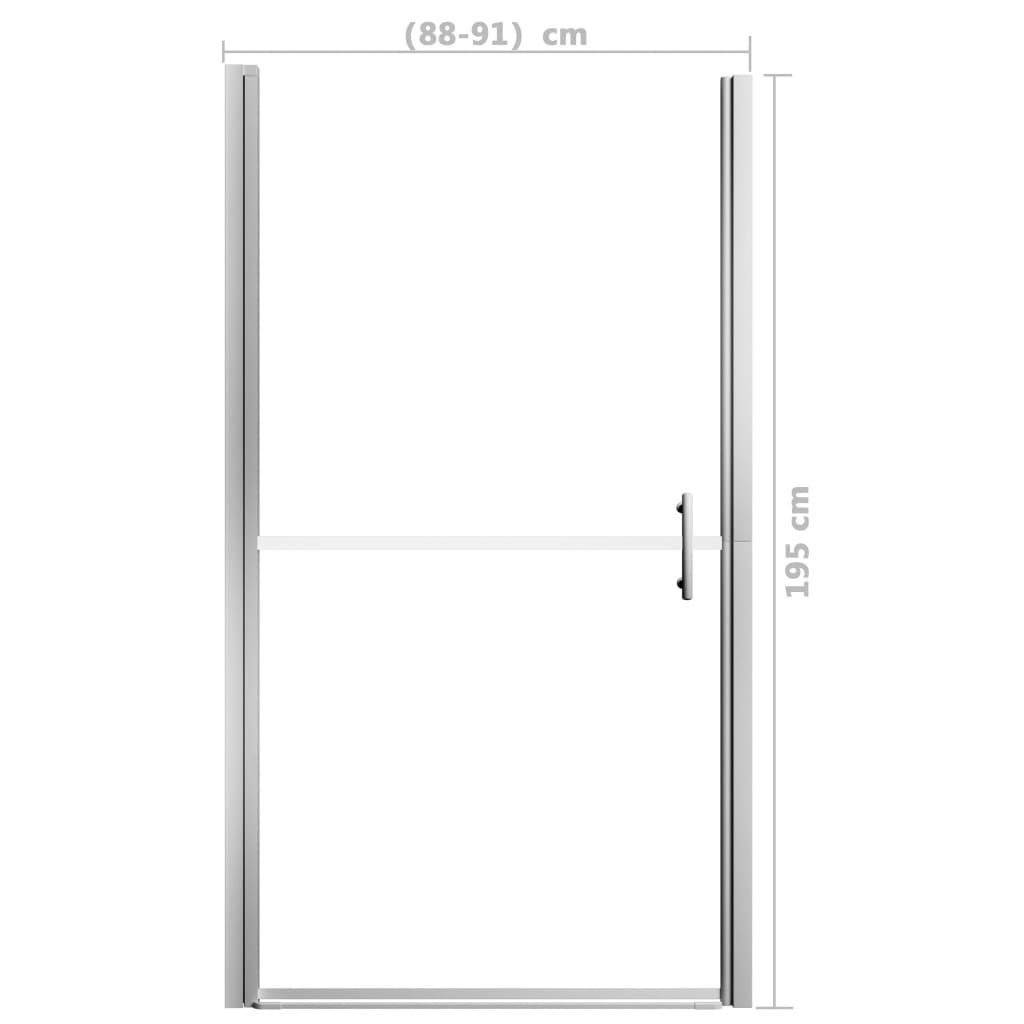 Duschtür Mattes Hartglas 91x195 cm