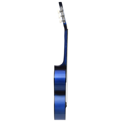 Klassikgitarre für Anfänger mit Tasche Blau 4/4 39"