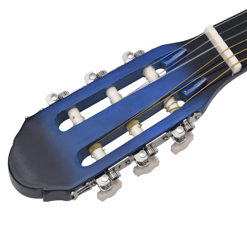 Klassikgitarre für Anfänger mit Tasche Blau 4/4 39"