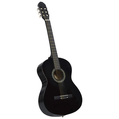 Klassikgitarre für Anfänger mit Tasche Schwarz 4/4 39"