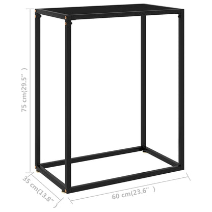 Konsolentisch Schwarz 60x35x75 cm Hartglas