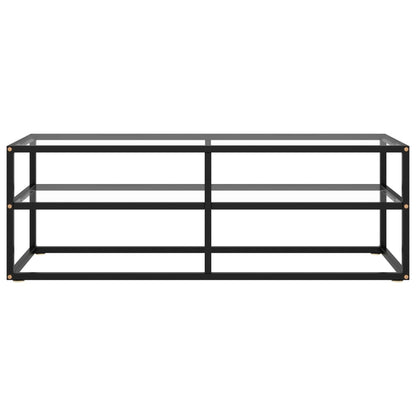 TV-Schrank Schwarz mit Hartglas 120x40x40 cm