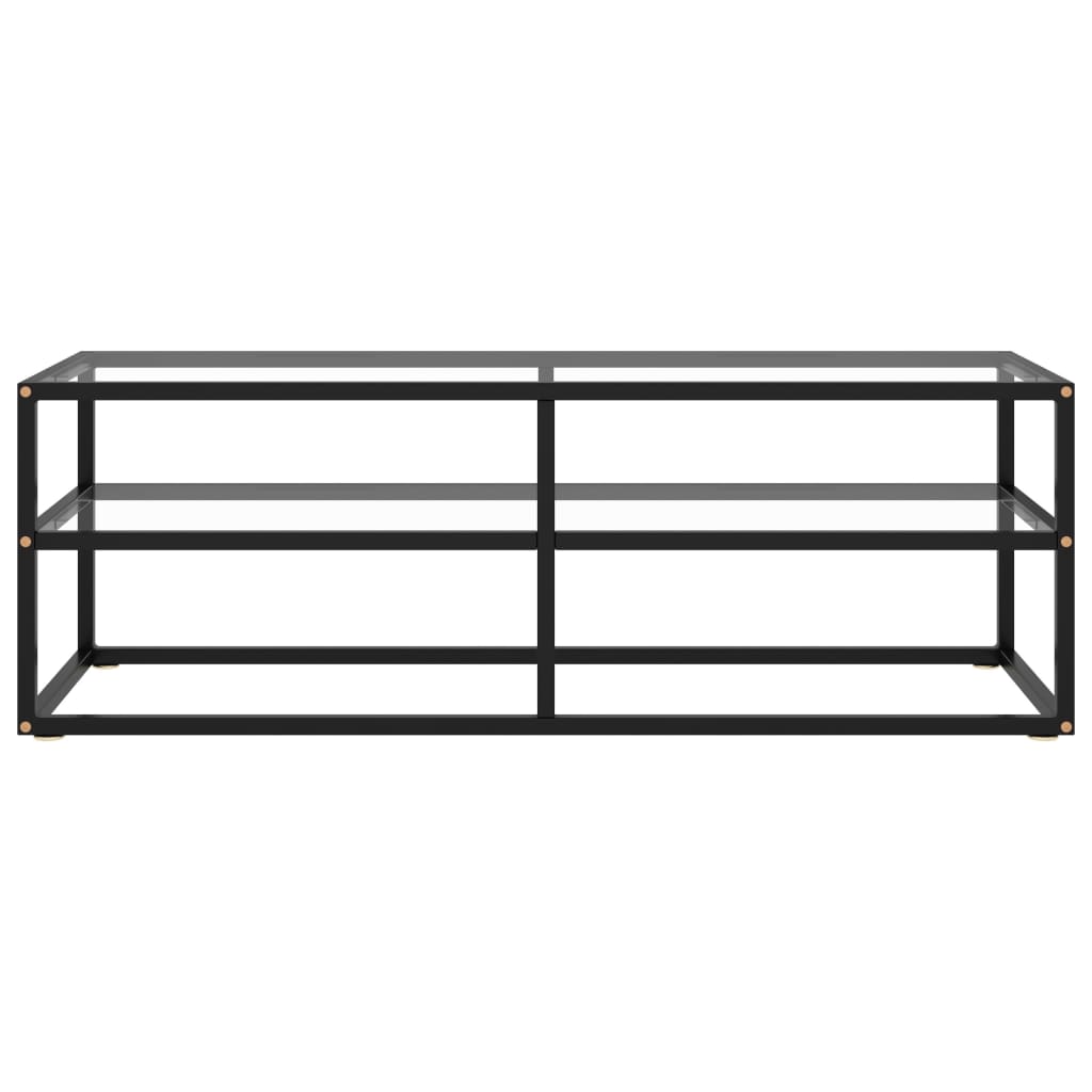 TV-Schrank Schwarz mit Hartglas 120x40x40 cm