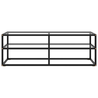 TV-Schrank Schwarz mit Hartglas 120x40x40 cm