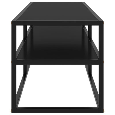 TV-Schrank Schwarz mit Schwarzem Hartglas 120x40x40 cm