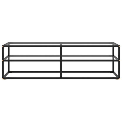 TV-Schrank Schwarz mit Hartglas 140x40x40 cm