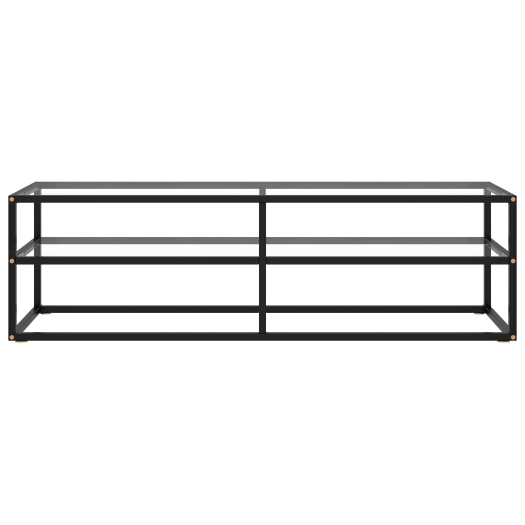 TV-Schrank Schwarz mit Hartglas 140x40x40 cm