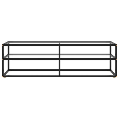 TV-Schrank Schwarz mit Hartglas 140x40x40 cm