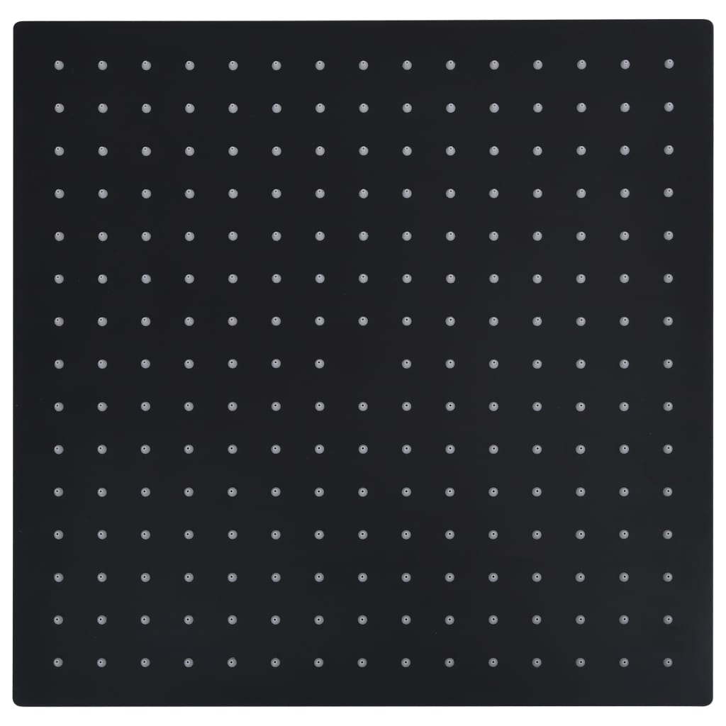 Regenbrause Edelstahl 40x40 cm Quadrat Schwarz