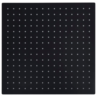 Regenbrause Edelstahl 40x40 cm Quadrat Schwarz