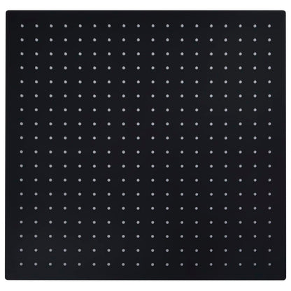 Regenbrause Edelstahl 50x50 cm Quadrat Schwarz