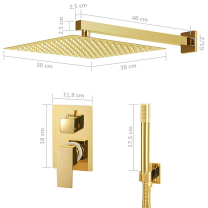 Duschsystem Edelstahl 201 Golden