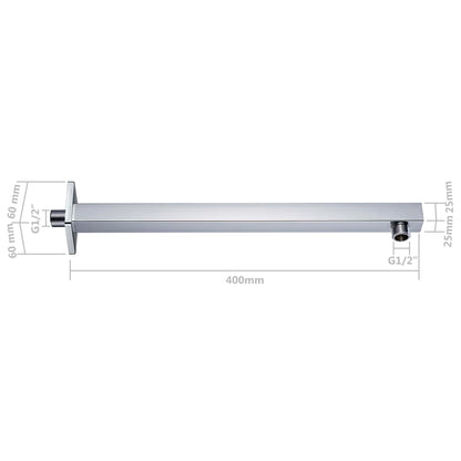 Duscharm Quadratisch Edelstahl 201 Silbern 40 cm