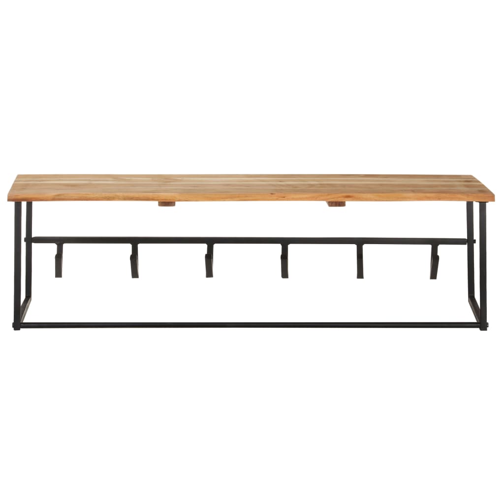 Garderobe mit Naturkante 100x34x38 cm Massivholz Akazie