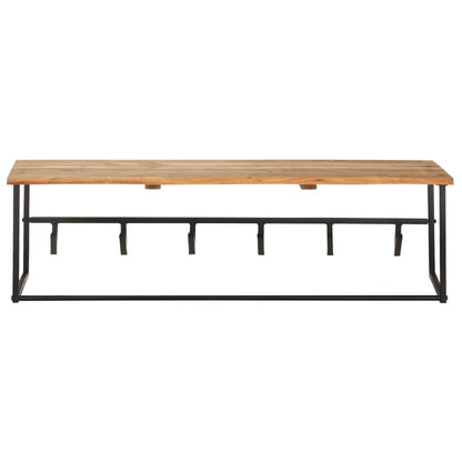 Garderobe mit Naturkante 100x34x38 cm Massivholz Akazie