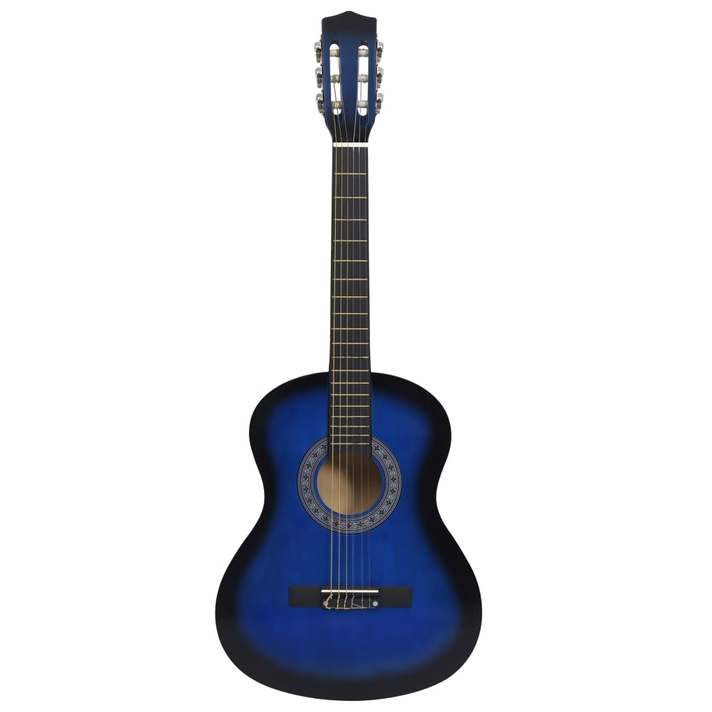 Klassikgitarre für Anfänger mit Tasche Blau 3/4 36"