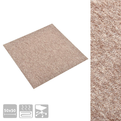 Teppichfliesen 20 Stk. 5 m² 50x50 cm Beige