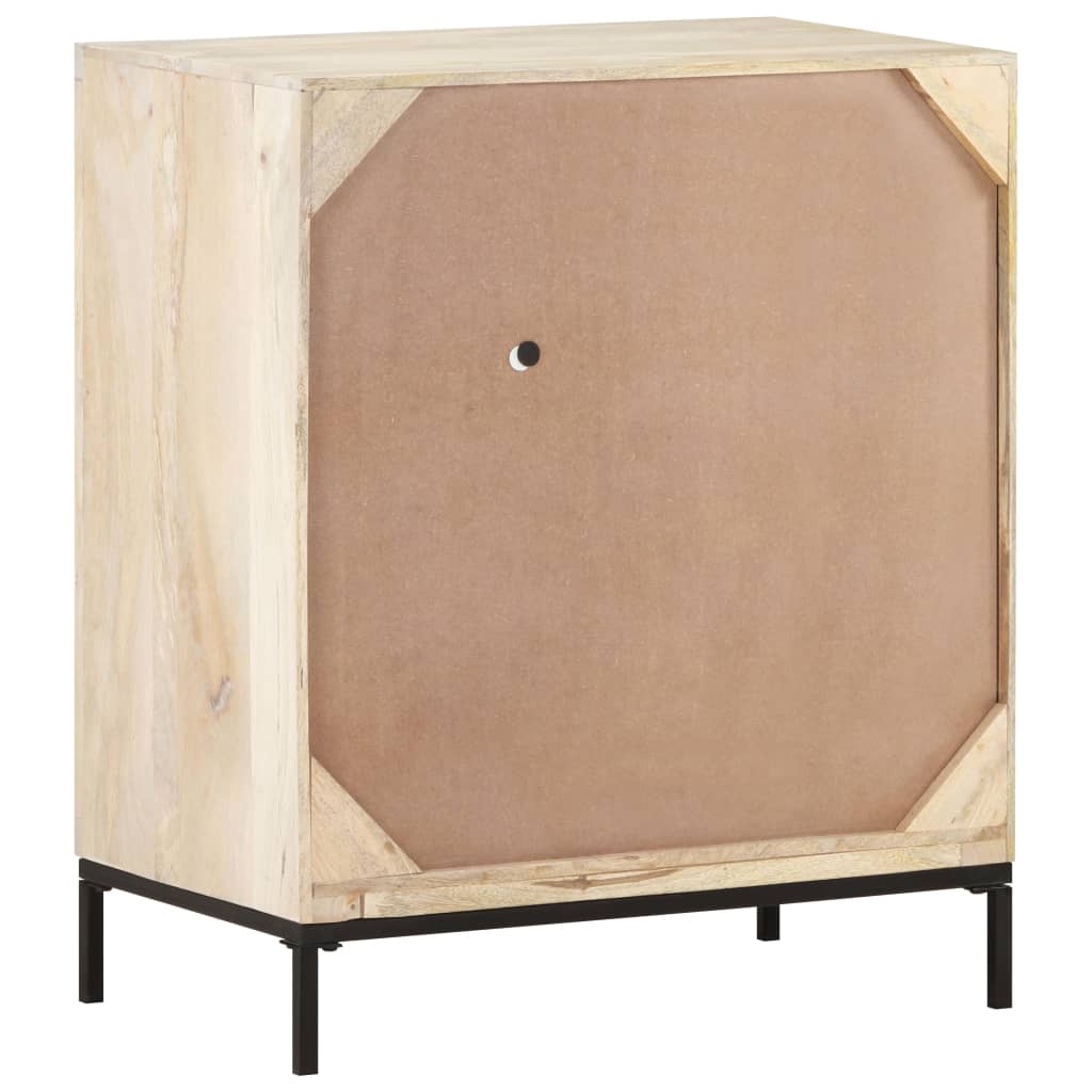 Sideboard 60x35x70 cm Mango Massivholz und Rohrgeflecht