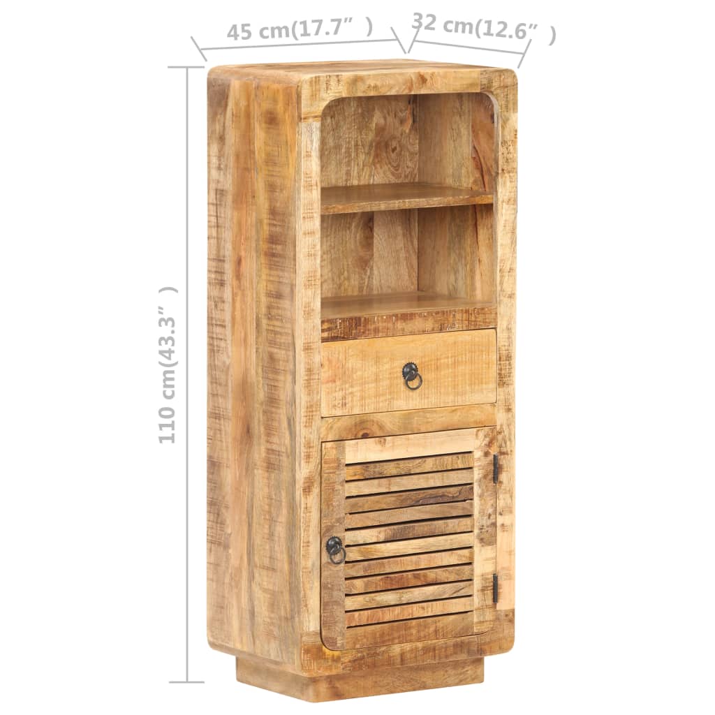 Highboard 45x32x110 cm Raues Mangoholz