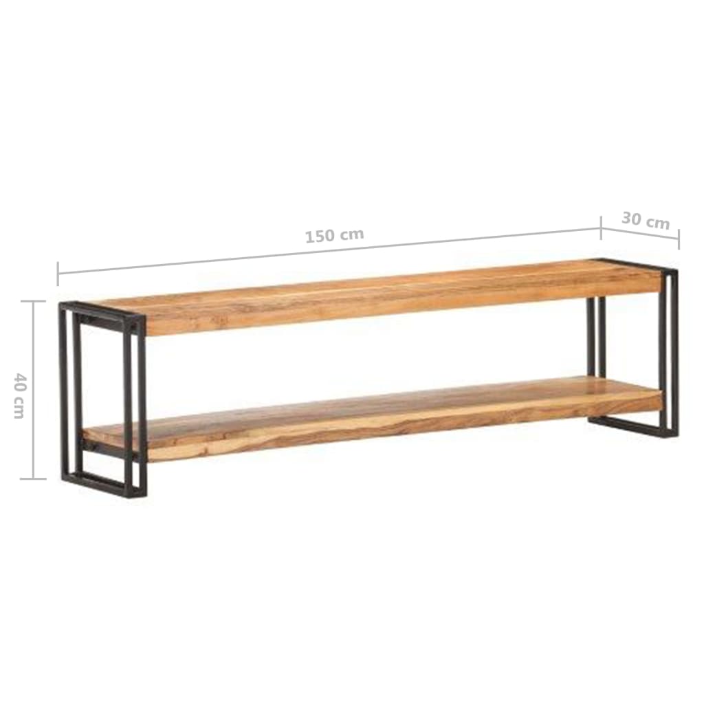 TV-Schrank 150x30x40 cm Massivholz Akazie