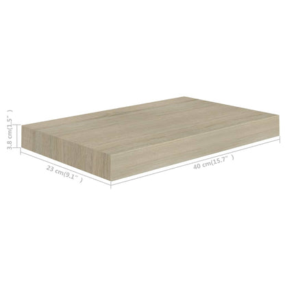 Schwebende Wandregale 2 Stk. Eichefarben 40x23x3,8cm MDF