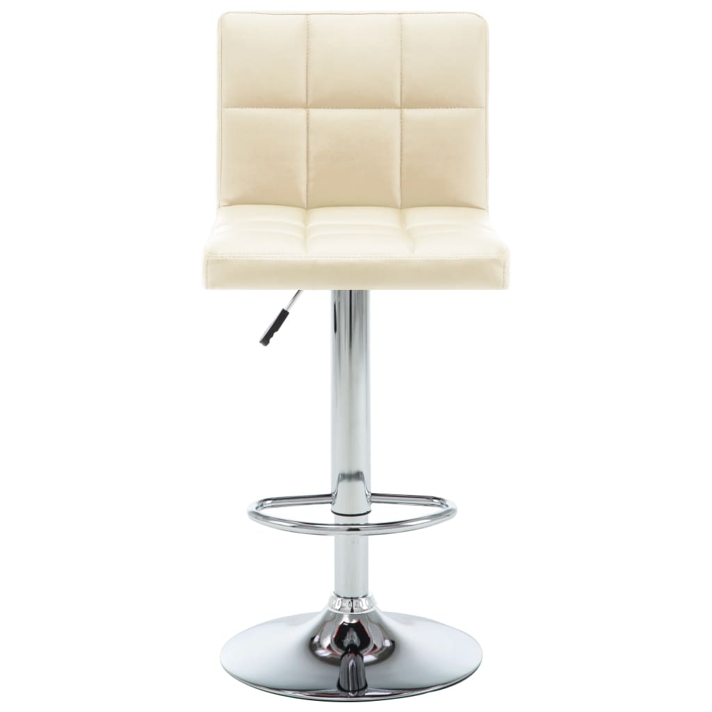 Barhocker 2 Stk. Creme Kunstleder