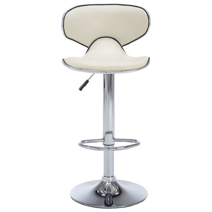 Barhocker 2 Stk. Creme Kunstleder