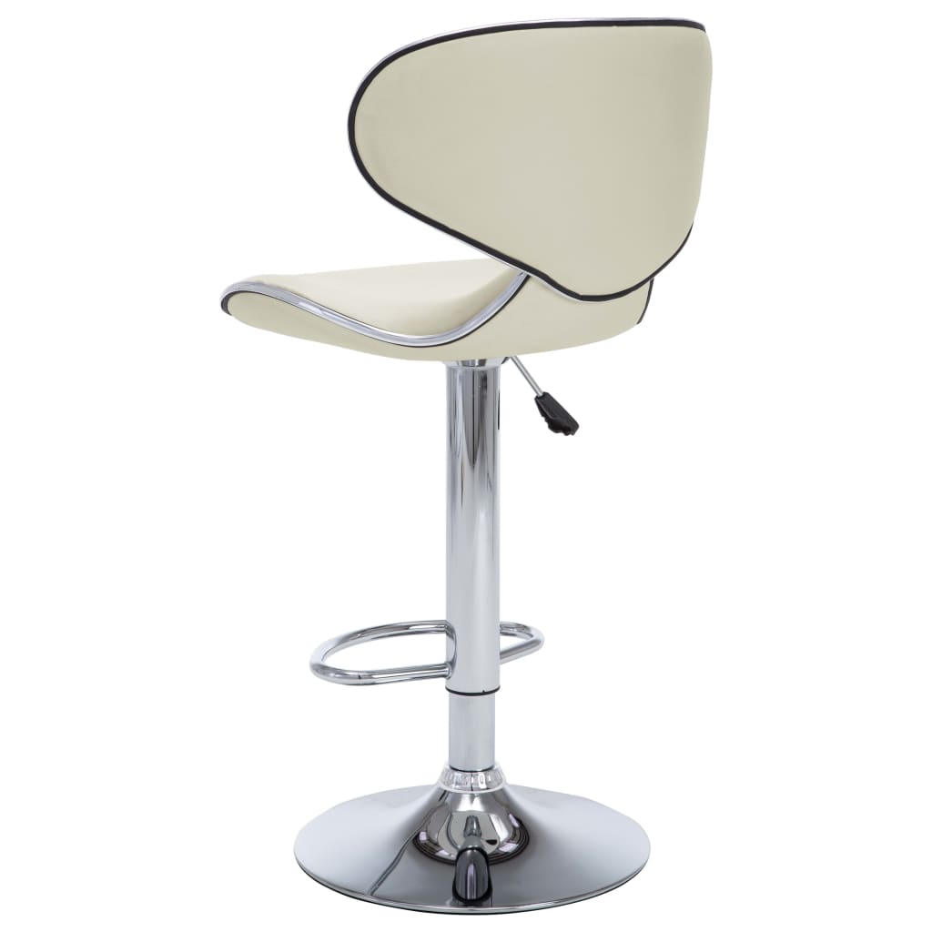 Barhocker 2 Stk. Creme Kunstleder