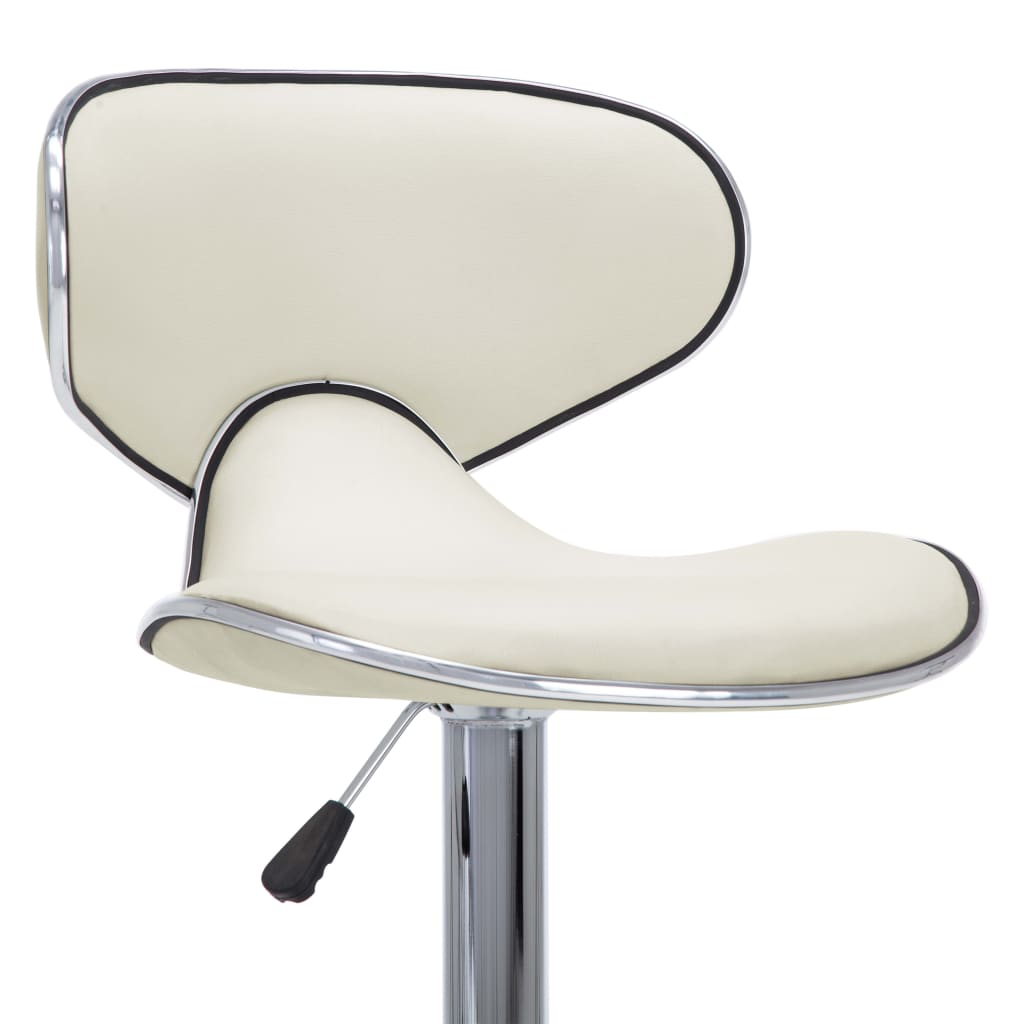 Barhocker 2 Stk. Creme Kunstleder