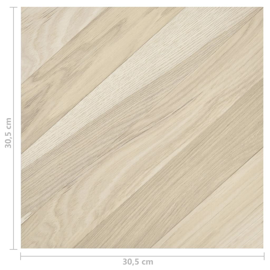 PVC-Fliesen Selbstklebend 55 Stk. 5,11 m² Beige Gestreift