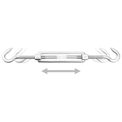 9-tlg. Sonnensegel Zubehör-Set Edelstahl